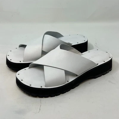 Polo Sport Ralph Lauren Marlena Sandals White Leather Womens US Size 7B VTG New - Image 1 of 4
