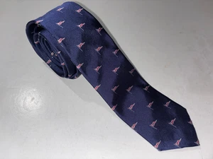 Vineyard Vines, Necktie 100% Silk Burgess Kennedy Nautical Blue W Tag - Picture 1 of 4