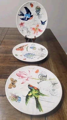 Williams & Sonoma «ВЕСЕННИЙ САД» 8,75» (3) салат закуска десерт тарелки птица - Изображение 1 из 4
