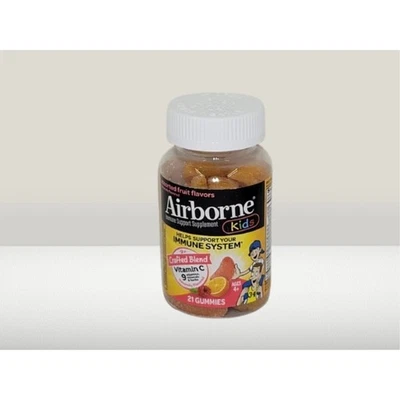 Airborne Vitamin C 500mg Kids Assorted Fruit Flavored Gummies 21 Ct EXOCT25 - Image 1 of 4