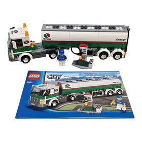 LEGO City #3180 Tank Truck 100% Complete w/ Instruction & Minifigures