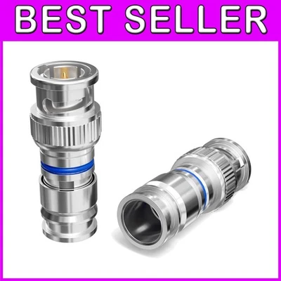 Male BNC Connectors for CCTV - 50-Pack Solid Construction - Image 1 of 4