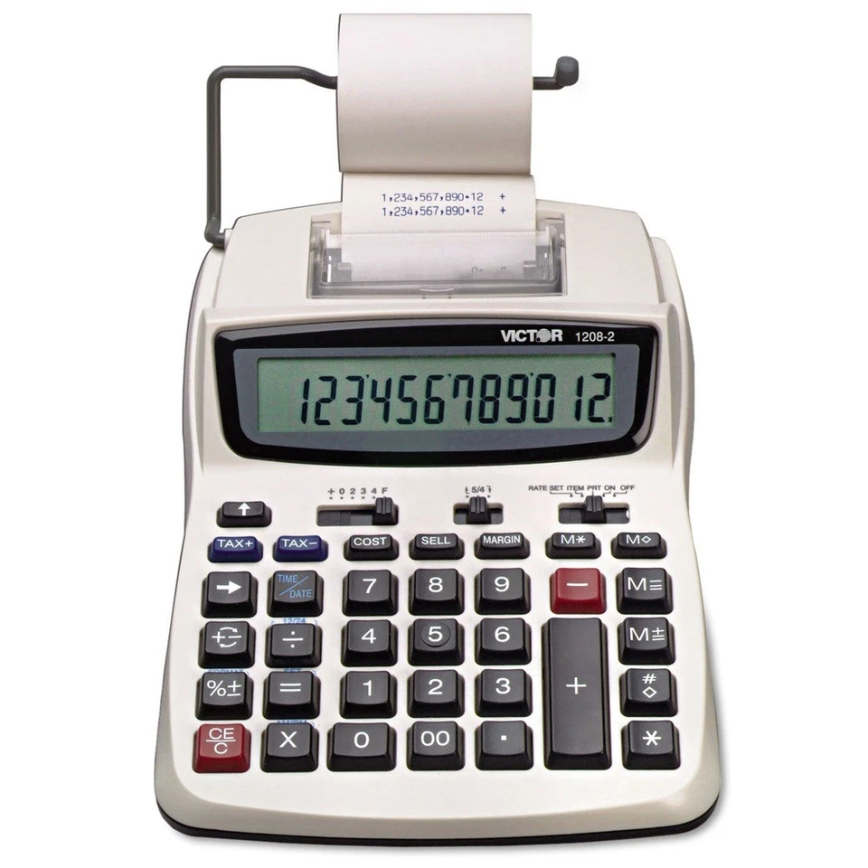 Victor 12082 2.3 Lines/Second 2-Color Printing Calculator - Black/Red Print New - Image 1 of 4