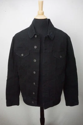 Abrigo Chaqueta Motociclista John Varvatos Azul Oscuro Envejecido Rocker Denim Talla 40 NUEVO Foto 1 de 4