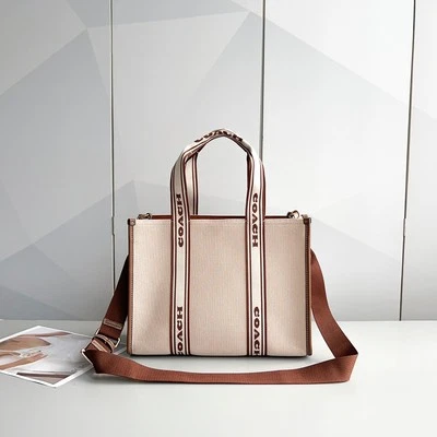 Bolso de Mano CR101 Smith Lona Cuero Crema Foto 1 de 4