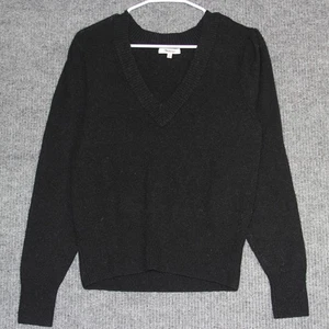 Madewell Womens Sweater Size S Black V Neck Long Sleeve Pullover Knit - Picture 1 of 4