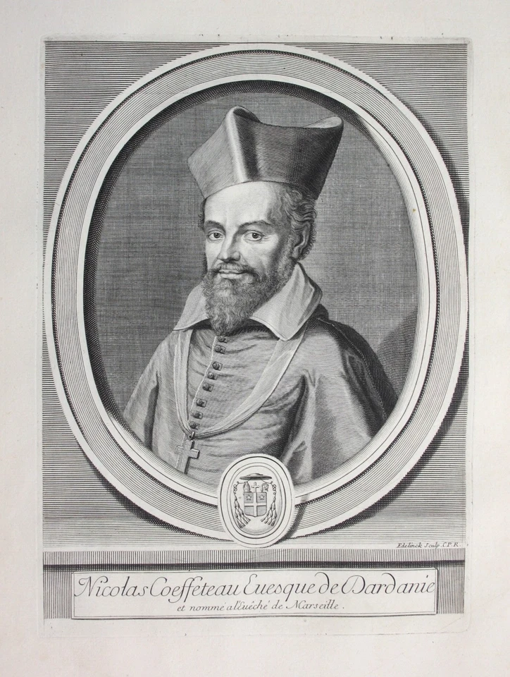 ca. 1700 Nicolas Coeffeteau eveque Poet poete Portrait Kupferstich engraving - Bild 1 von 1