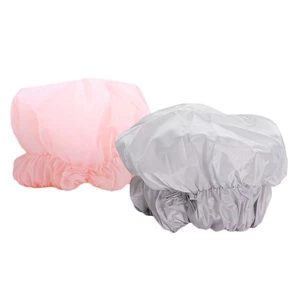 2 Pcs Waterproof Shower Cap Reusable Elastic Bath Women's Miss Caps - Bild 1 von 12