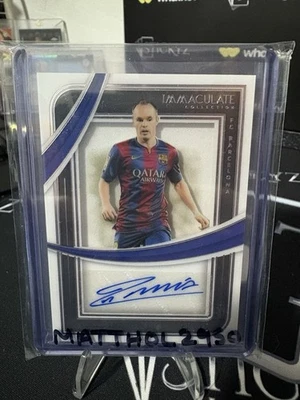 2024-25 Panini Immaculate Andres Iniesta Shadow Box Sapphire Autograph 23/25 - Image 1 of 2