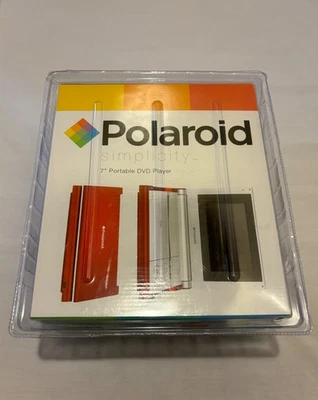 New Sealed Polaroid PDX-0073 Portable DVD Player 7" Red  and Silver - Image 1 of 4