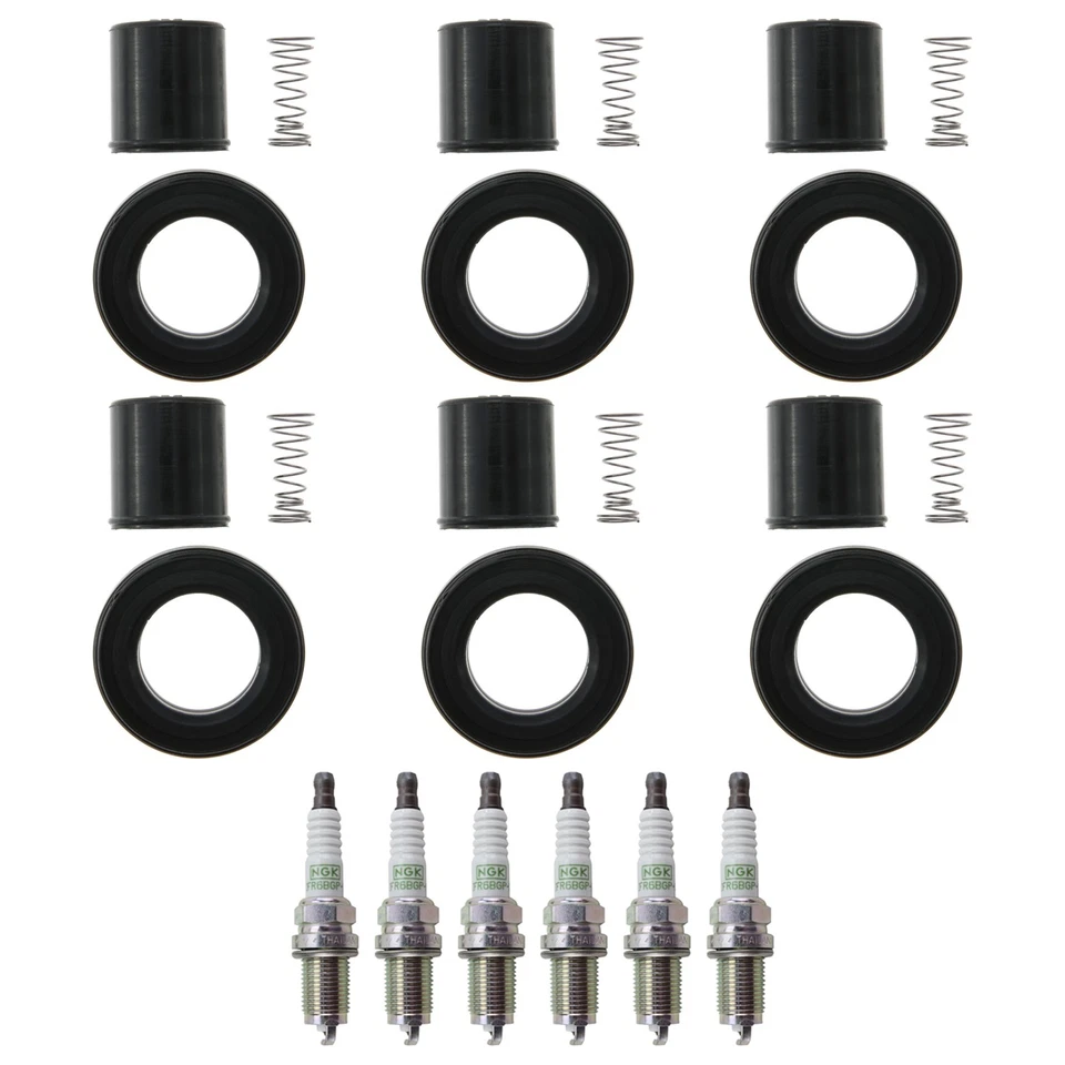 NGK 6 G-Power Platinum Spark Plugs 6 Coil Boots Kit for Acura RL TL 3.2L 3.5L V6 — 第 1/1 张图片