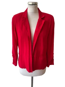 BNWT STAR BY JULIAN MACDONALD RED LIGHTWEIGHT 3/4 SLEEVE JACKET SIZE 14 RRP £40 - Picture 1 of 4