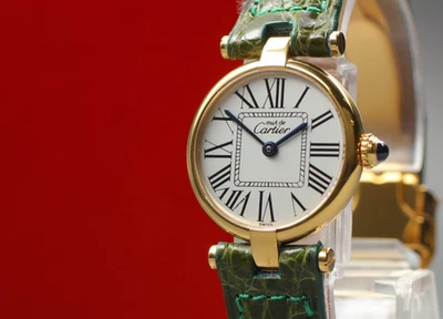 Cartier Must de Cartier Vermeil 108030/590004 QZ 24mm Ladies Watch Box & Papers - Imagen 1 de 4