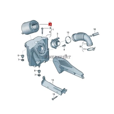 Filtro de aire del motor MAHLE OEM filtro de admisión de flujo de aire para Audi A5 F57 F5E 2018 2,0 L Foto 1 de 4