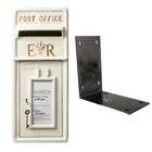 Post Box ER Royal Mail Design Ivory Cast Iron Wall Mounted Mailbox with Lock
