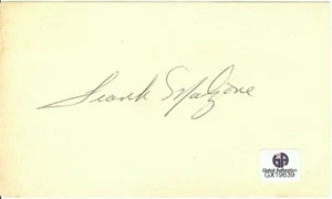 Frank Malzone Signed Autographed Index Card 3X5 Boston Red Sox GX19639 - Picture 1 of 1