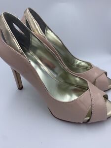 ALFANI 'Lyrra' Womens Pale Pink Peep Toe 4” Heels Pumps Dress Shoes Sz 6.5