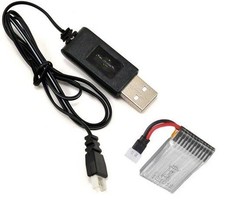 Micro Drone Quad Rotor 3.7V Usb Charger w/ 240mAh LiPo Battery T191