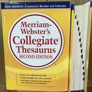 Merriam-Webster's Collegiate Thesaurus Second Edition Hardback Cased Thumb Tabs - Picture 1 of 5