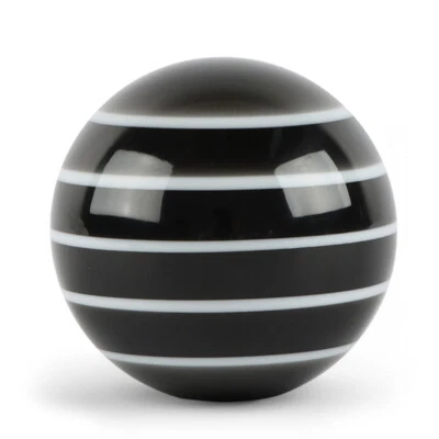 Palanca de cambios manual de bola redonda negra/blanca brillante JDM M8x1,25 Foto 1 de 4