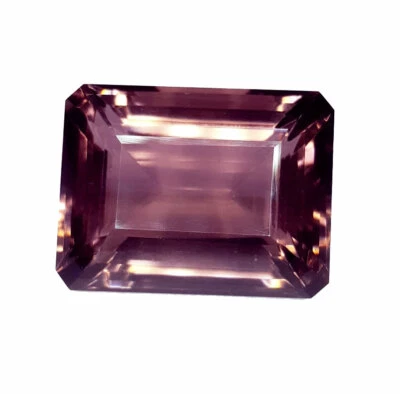 59.47Ct Loose Gemstone Quartz Smokey Quartz Certified Emerald Shape Transparent - Image 1 of 4