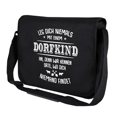 Never Mess with a Village Child Motivo Diversión Divertidos Bolso Mensajero Divertido Foto 1 de 3
