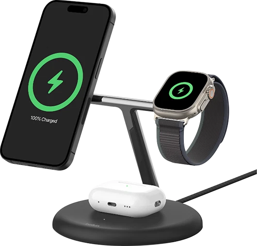 Belkin BoostCharge Pro 3 IN 1 Magnetic Charging Stand WIZ023TTBK
