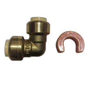 10 Pcs XFITTING 1/2" Push-Fit Elbow w. 1 Free Removing Clip, Lead Free - Picture 1 of 1