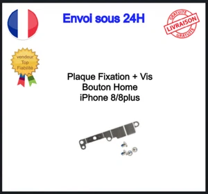 Plaque Fer Fixation Bouton Home Iphone 8 8+ SE2020 Protection Nappe avec Vis  - Photo 1 sur 12