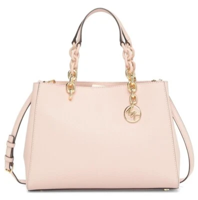 Michael Kors Cynthia Medium Saffiano Soft Pink Leather Satchel - Image 1 of 4