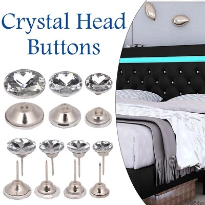 18-30mm Crystal Rhinestone Buttons Fit for Upholstery Sofa Furniture Bag Chair - Image 1 of 4