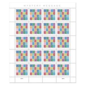 2021 MNH US # 5614a Mystery Message imperf sheet of 20 stamps NDC - Bild 1 von 1