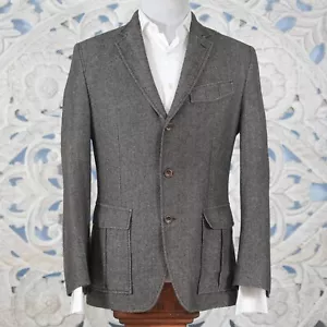Banana Republic Men’s Herringbone Blazer Jacket 42R Luxurious Linen Wool Blend - Picture 1 of 13