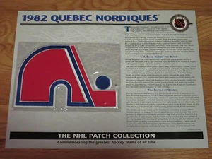 1982 QUEBEC NORDIQUES Replica 7" Patch PETER STASTNY - Picture 1 of 2