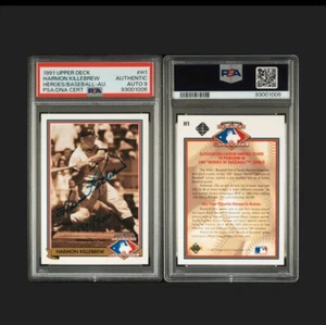 1991 Upper Deck Heroes Of Baseball Harmon Killebrew Autograph PSA 9 - Picture 1 of 3