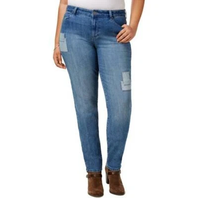 Style & Co Plus Size Mid-Rise Patchwork Skinny Jeans 24W Light Camino Wash #2467 - Image 1 of 3