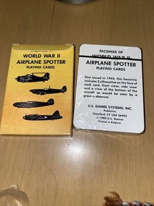Airplane Spotter Playing Cards World War II (U.S. Game Systems 1990) Ace Missing