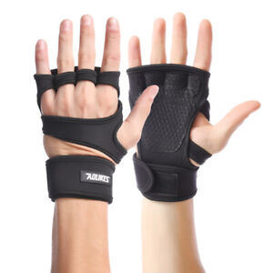 Weight Lifting Training Gloves Fitness Body Building Gym Wrist Support Straps