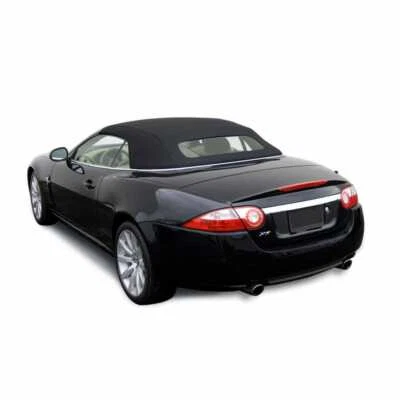 Tapa convertible Jaguar XK/XKR con vidrio térmico 2007-15 tela de sarga negra Foto 1 de 2