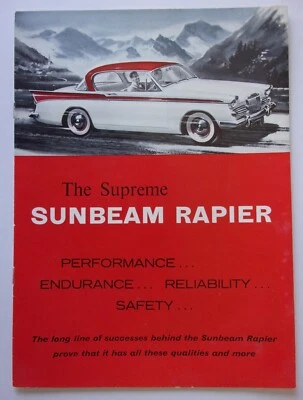 SUNBEAM RAPIER orig 1959 UK Mkt Racing Successes Publicity Brochure - Image 1 of 4