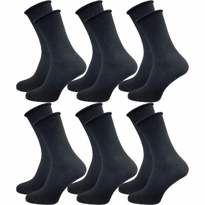 6 Paar Damen Socken mit sanftem Rollrand ohne drückende Naht über den Zehen - Bild 1 von 4