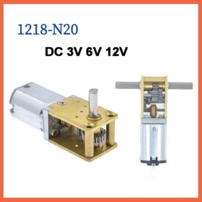 MARKENLOS Motore riduttore a vite senza fine N20 8-381RPM micro motoriduttore coppia elevata DC 3/6/12V