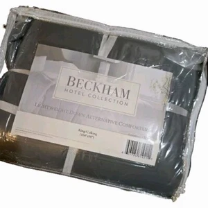 Beckham Hotel Collection Comforter Down Alternative  Slat Gray King/Cali King - Picture 1 of 3