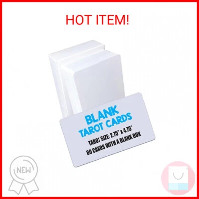 IMAGAME White Blank Tarot Cards Deck, 80 Cards, Standard Tarot Size(2.75" x 4.75"), Make