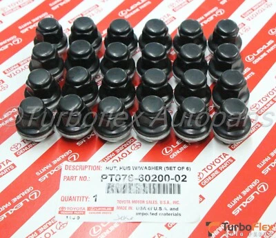  Juego de 24 tuercas PVD negras para Toyota Tacoma FJ Cruiser 4Runner PT076-60200-02 Foto 1 de 4