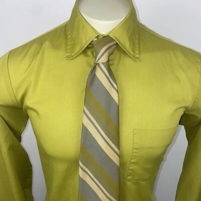 Винтажный мужской шерстяной галстук из полиэстера 60-е 70-е Sears Put on Shop MCM Mod в полоску - Изображение 1 из 4