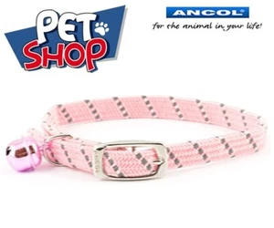 Ancol Softweave Reflective Elasticated Cat Collar Pink - Picture 1 of 1