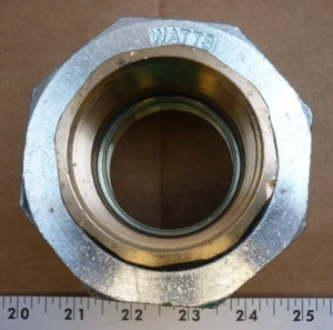 2" Female NPT Brass Union x 2" Female NPT Galvanized - Picture 1 of 4