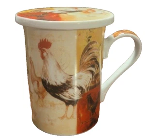 Set of 2 Masterpiece Collection Coffee Mugs & Lid/Coasters, Cockerill Pattern - Picture 1 of 6