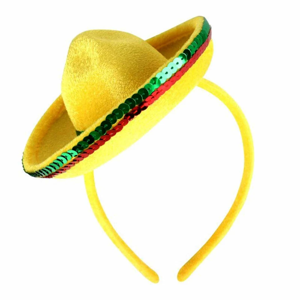 Mexican Sombrero Mini Yellow Costume Hat Genuine Dr Toms -
